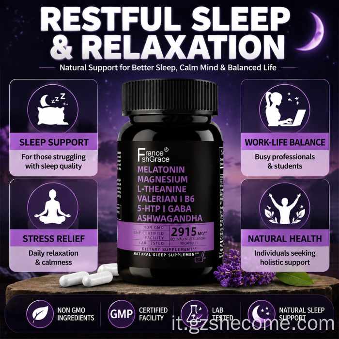 Capsule di melatonina Shecome per il supporto del sonno